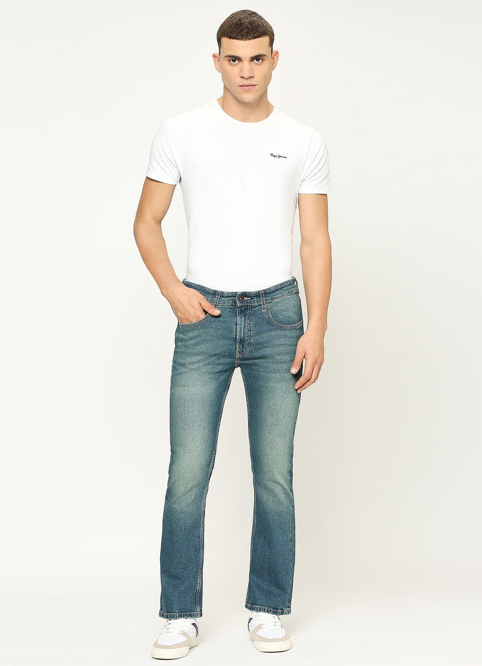 Bootcut Fit Mid Waist Straight Leg Jeans, , large image number 1