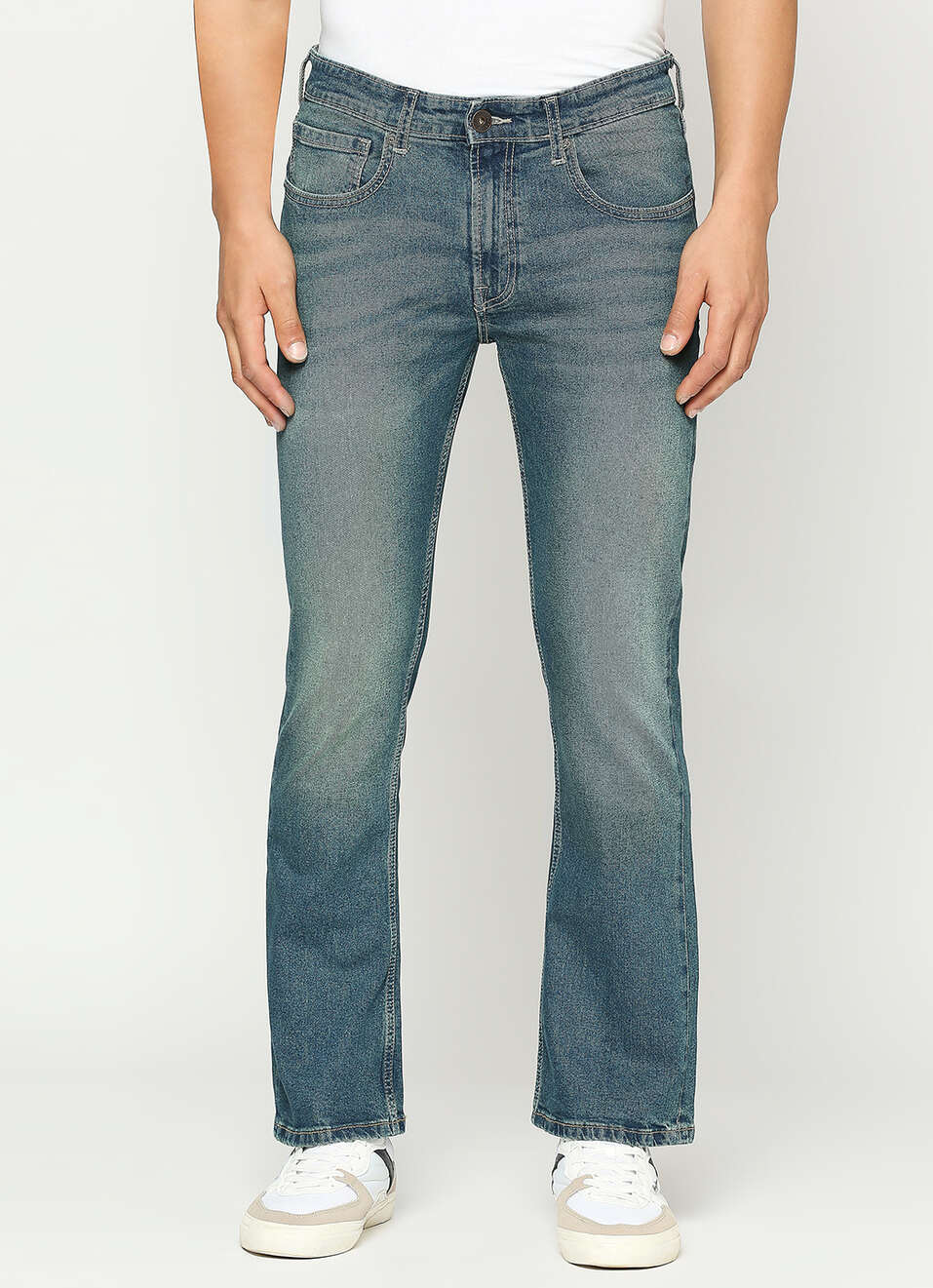 Bootcut Fit Mid Waist Straight Leg Jeans, , large image number 5