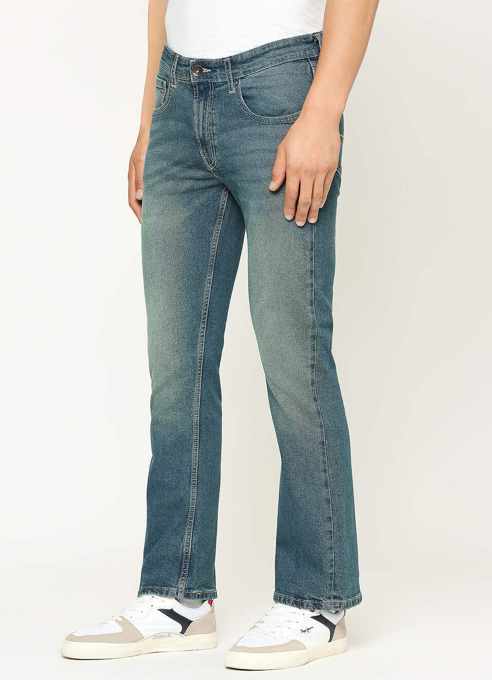 Bootcut Fit Mid Waist Straight Leg Jeans, , large image number 6