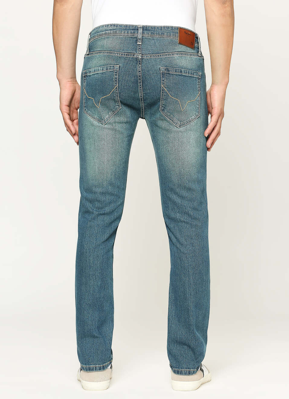 Men Mid Waist Straight Leg Jeans, , large image number 1