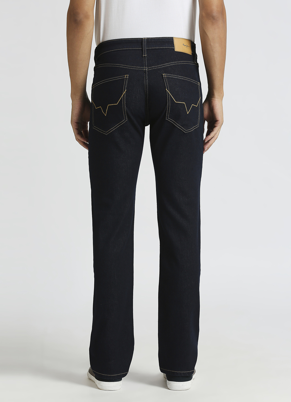 Holborne Dark Blue Mid Rise Straight Fit Jeans, , large image number 3