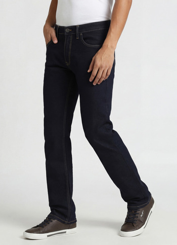 Holborne Dark Blue Mid Rise Straight Fit Jeans