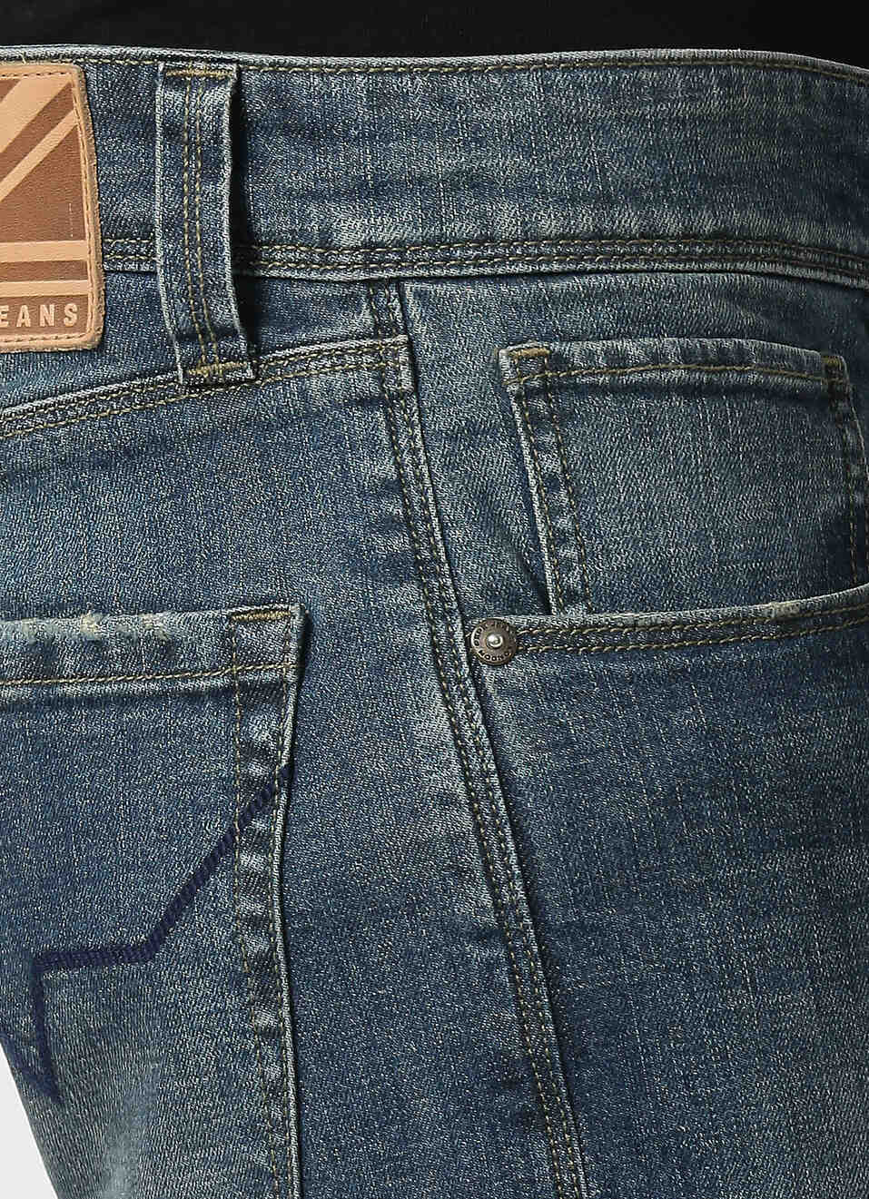 Bootcut Slim Fit Mid Waist Boot Leg Jeans, , large image number 4