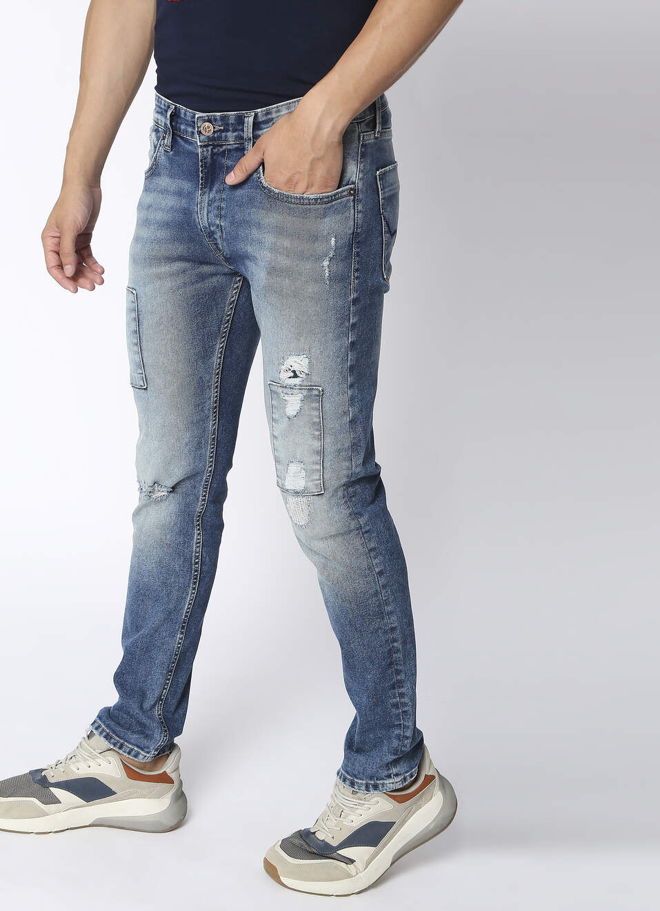 Tapered Vapour Low Waist Jeans, , large image number 3
