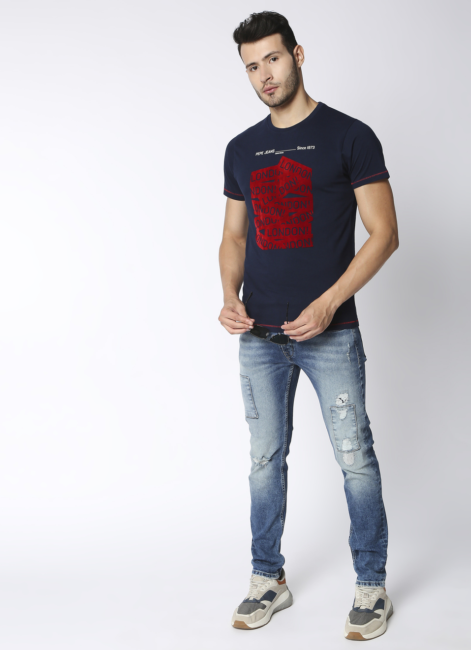 Tapered Vapour Low Waist Jeans, , large image number 0