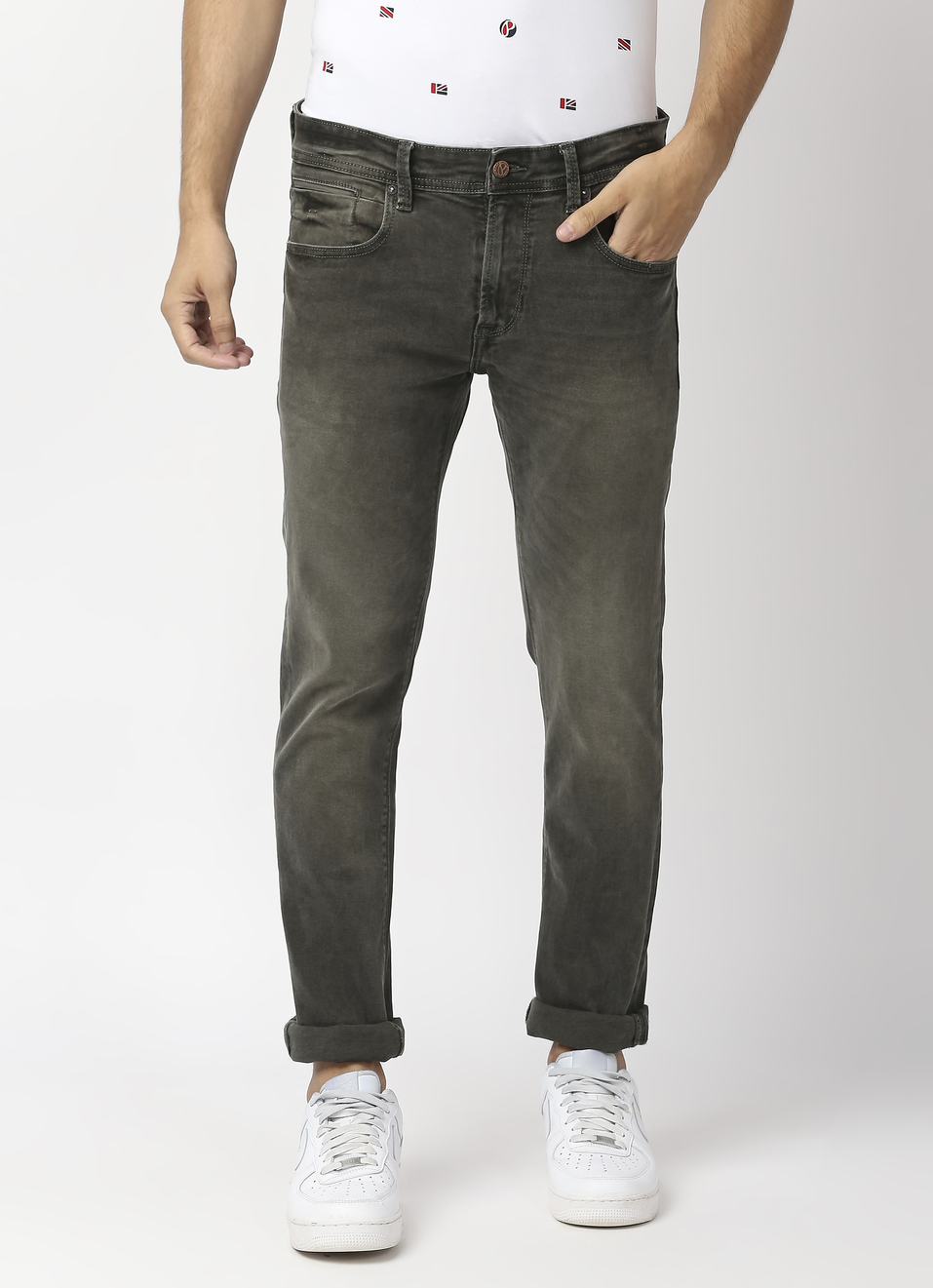 Vapour Slim Fit Mid Waist Jeans, , large image number 1