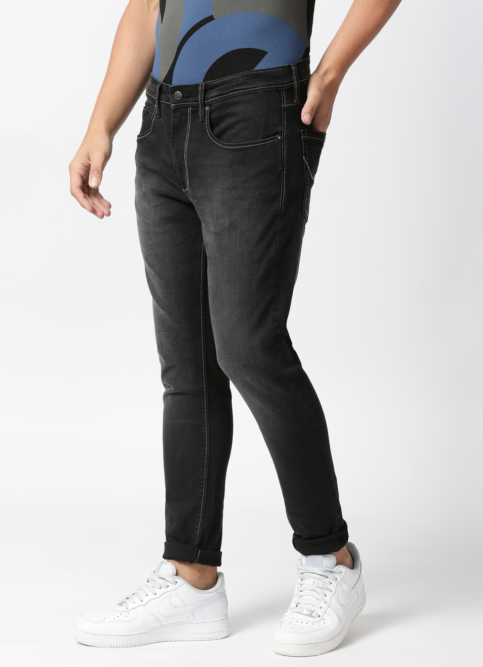 Soho Chinox Super Skinny Fit Mid Waist Jeans, , large image number 3