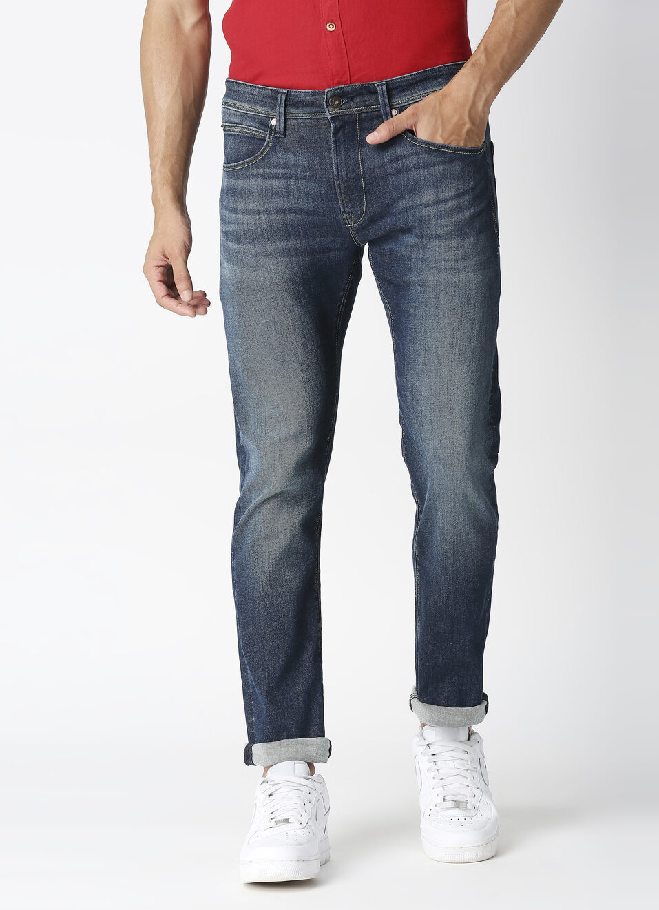 Vapour Slim Fit Mid Waist Jeans, , large image number 1