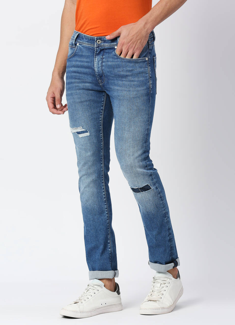 Vapour Slim Fit Mid Waist Jeans, , large image number 3