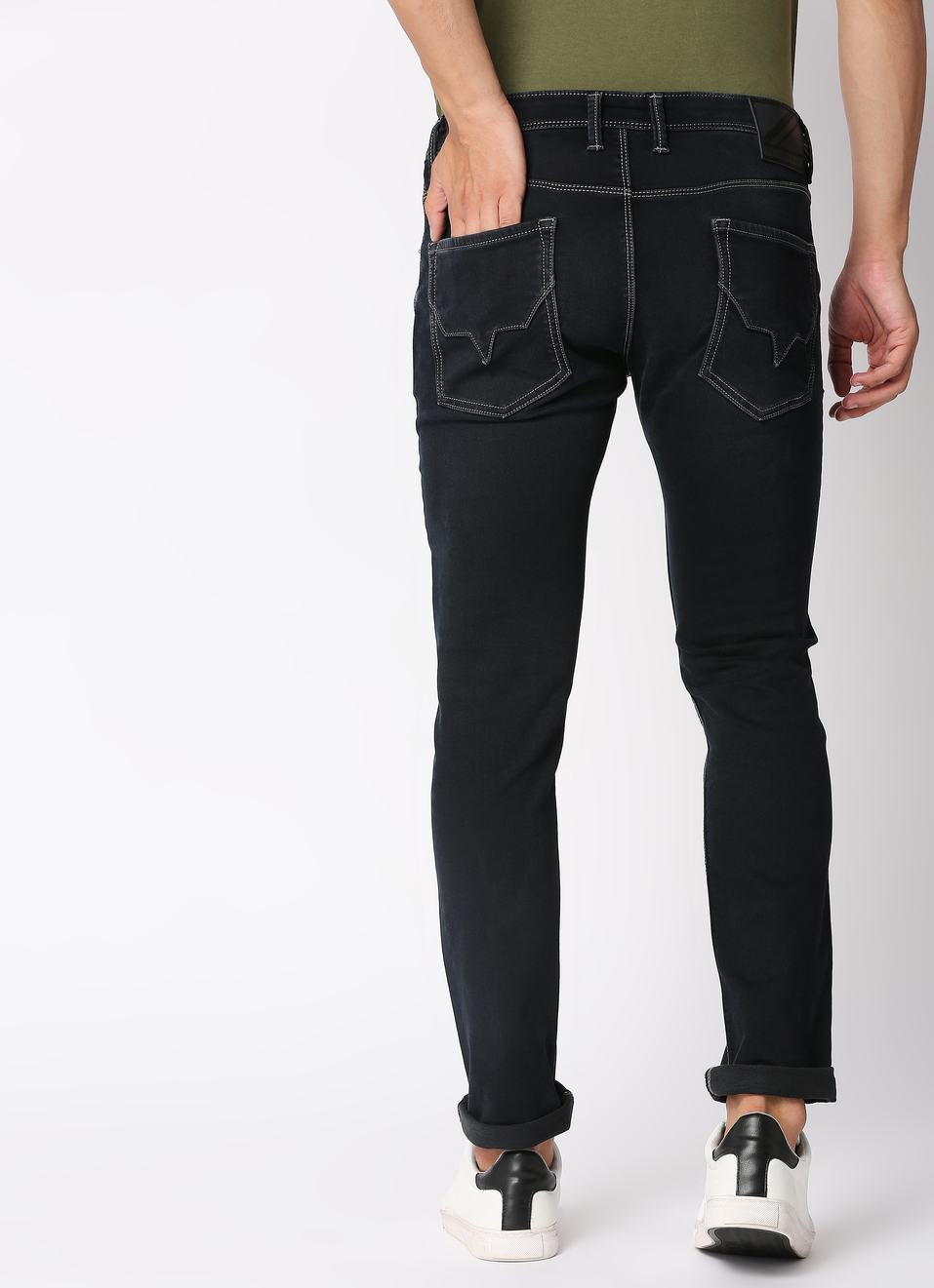 Tapered Vapour Fit Low Waist Jeans, , large image number 2