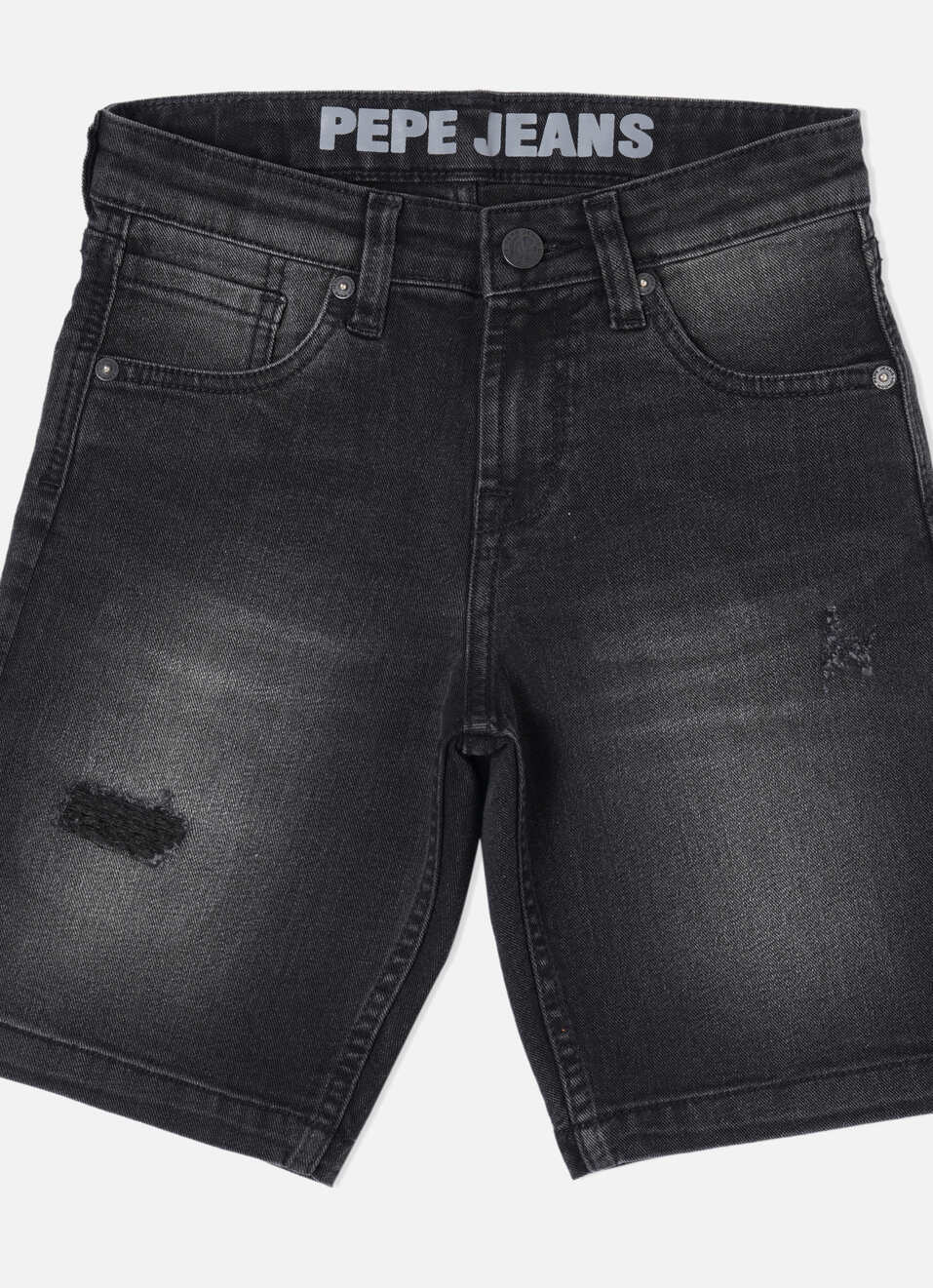 Panama Slim Fit Mid Waist Denim Shorts, , large image number 1