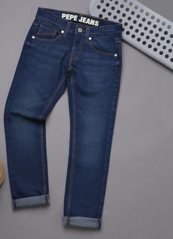 Cashed Mid Waist Slim Fit Denim