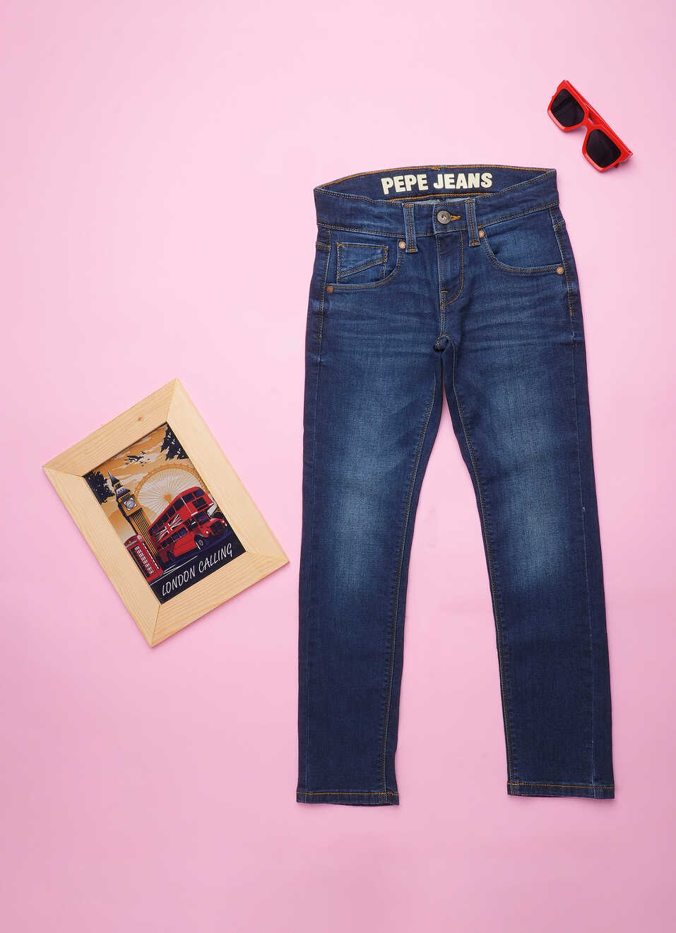 Cashed Mid Waist Slim Fit Denim, , large image number 0