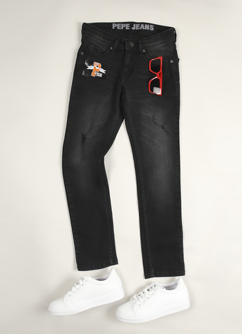 Cashed Mid Waist Slim Fit Denim