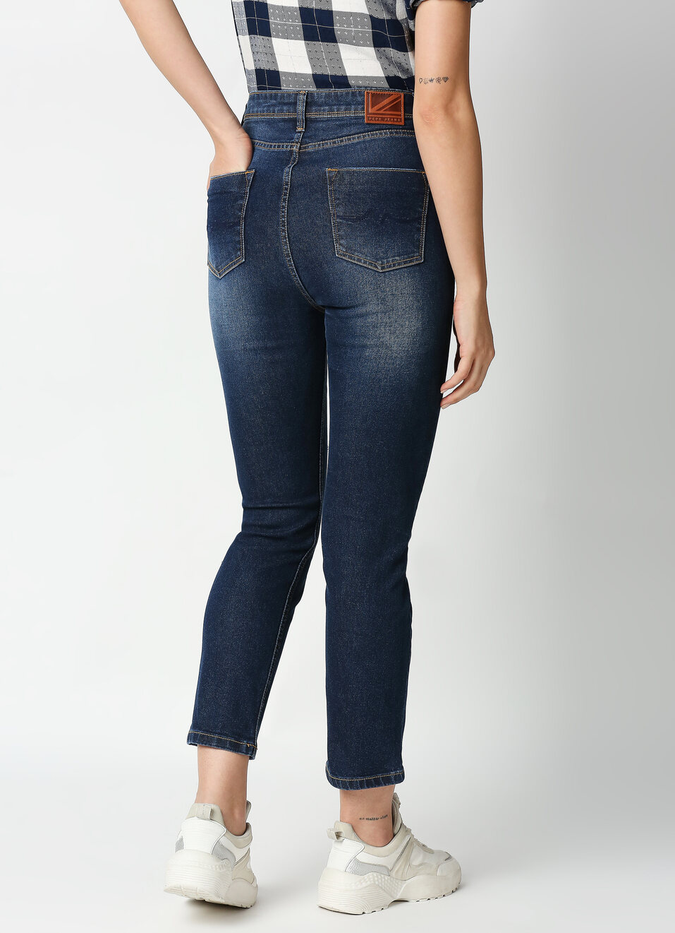 Dion Straight Cropped Fit High Waist Ankle Length Jeans, , large image number 2