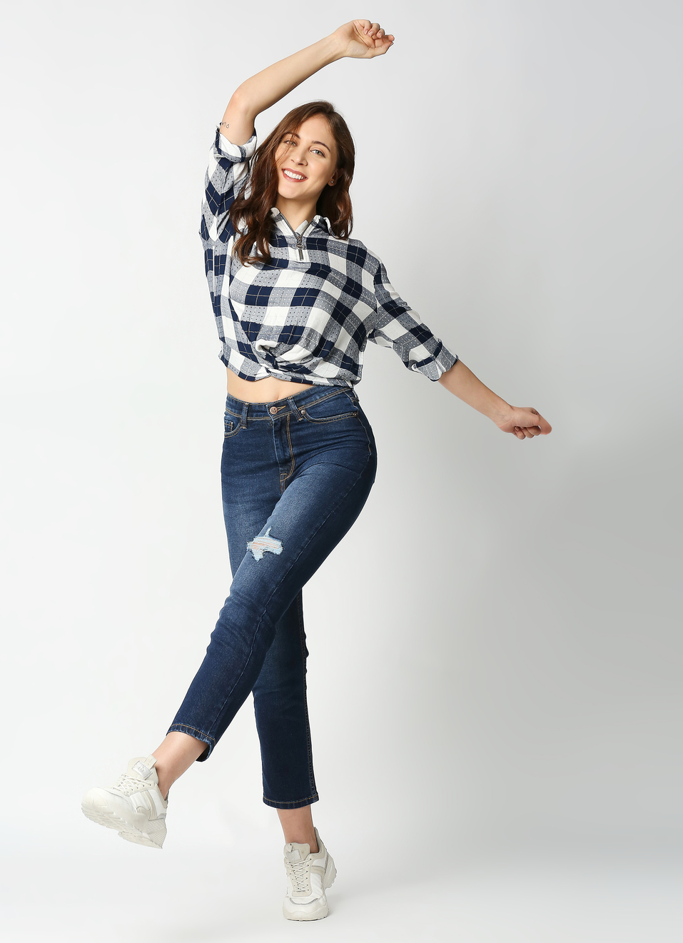 Dion Straight Cropped Fit High Waist Ankle Length Jeans, , large image number 5