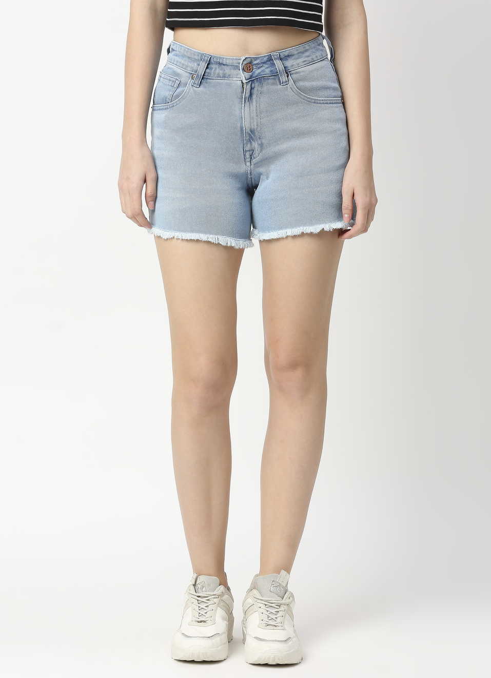 Hailey Rachel Regular Fit High Waist Shorts, , large image number 1