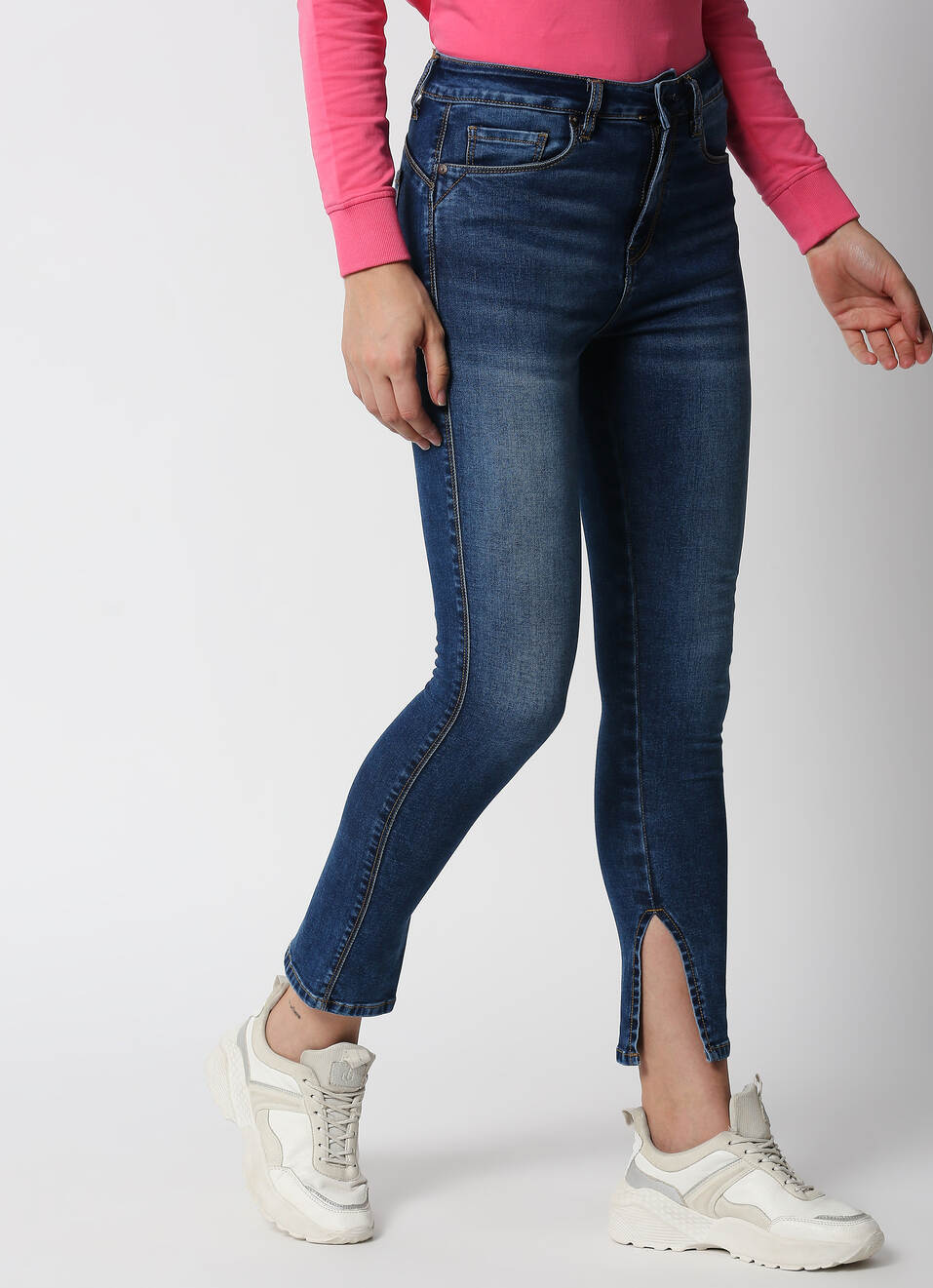 Dion Ankle Skinny Fit High Waist Ankle Length Jeans, , large image number 5