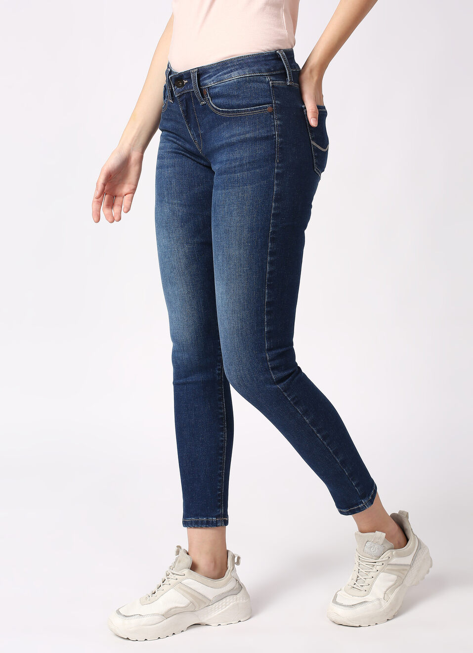 Lola Skinny Fit Mid Waist Jeans , , large image number 3