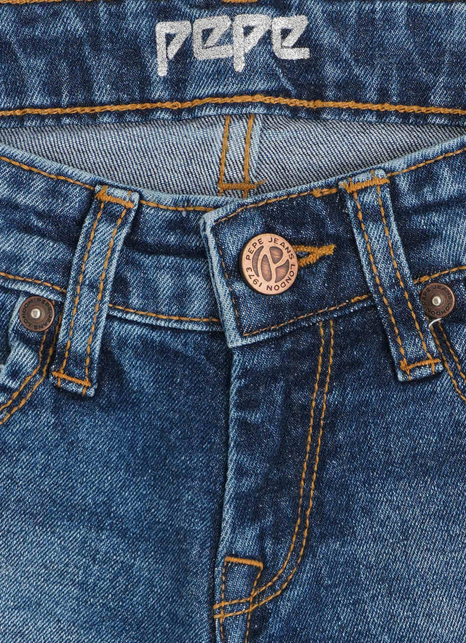 Resse Denim Short With Badges, , large image number 3
