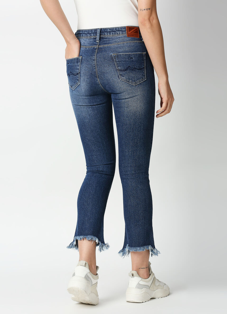 Dion Flare Cropped Slim Fit Highwaist Flare Leg Jeans, , large image number 2