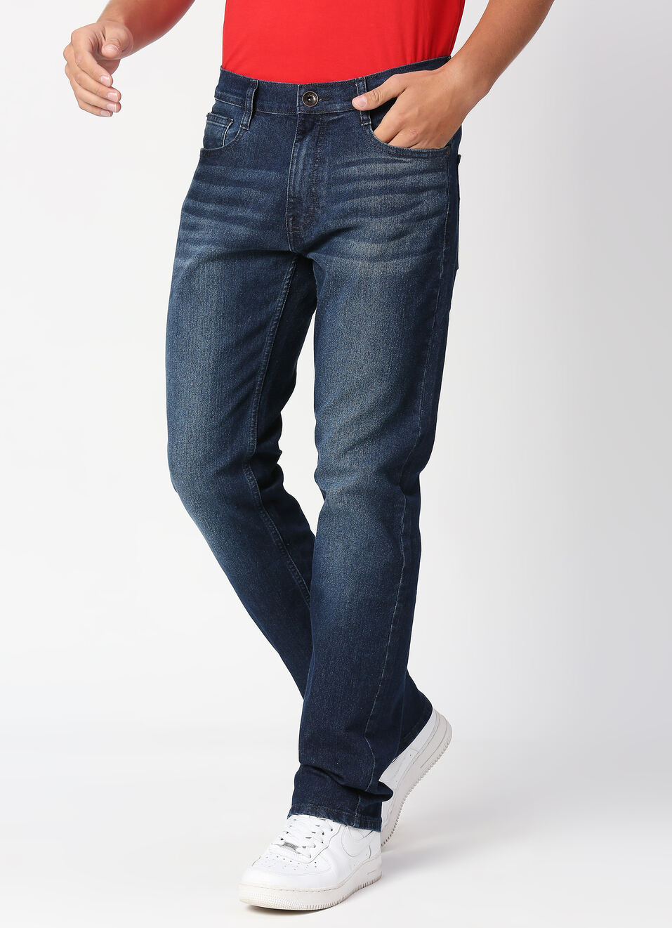 HOLBORNE Mid Rise Straight, Dark Blue Denim, , large image number 2
