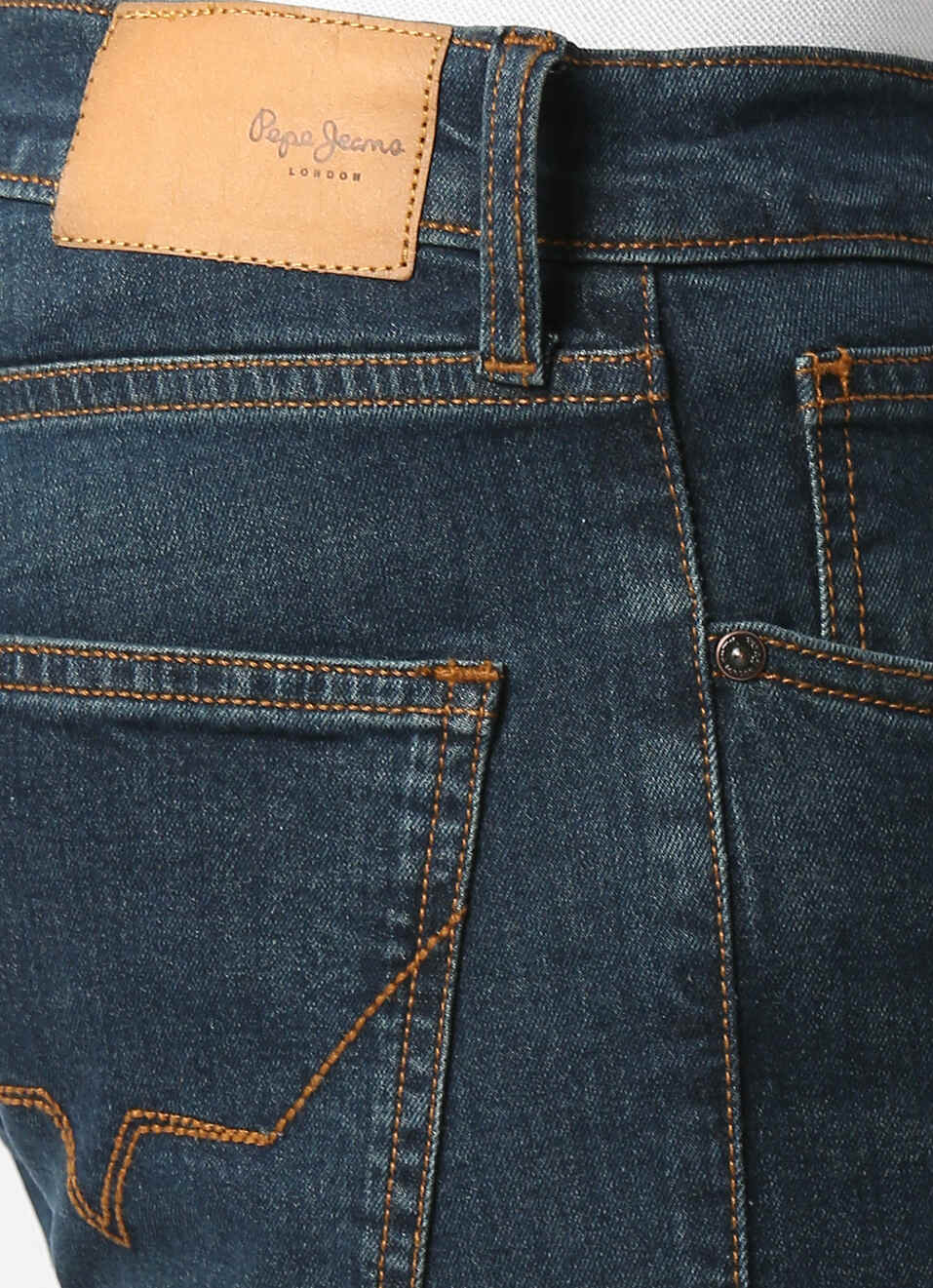 TAPERED VAPOUR Low Rise Jeans, Dark Blue Denim, , large image number 4