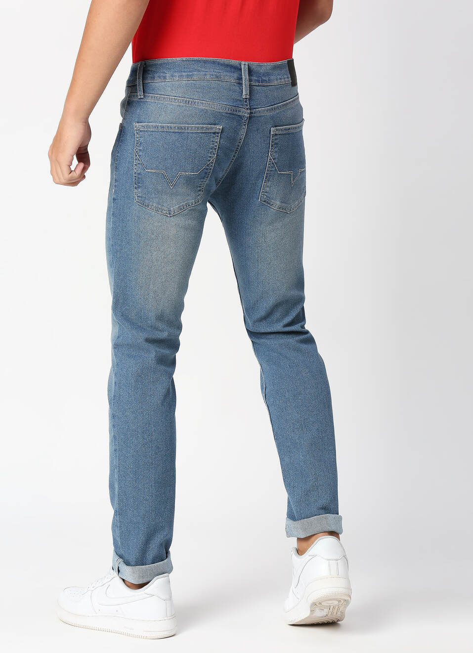 VAPOUR Mid Rise Jeans, Light Blue Denim, , large image number 1
