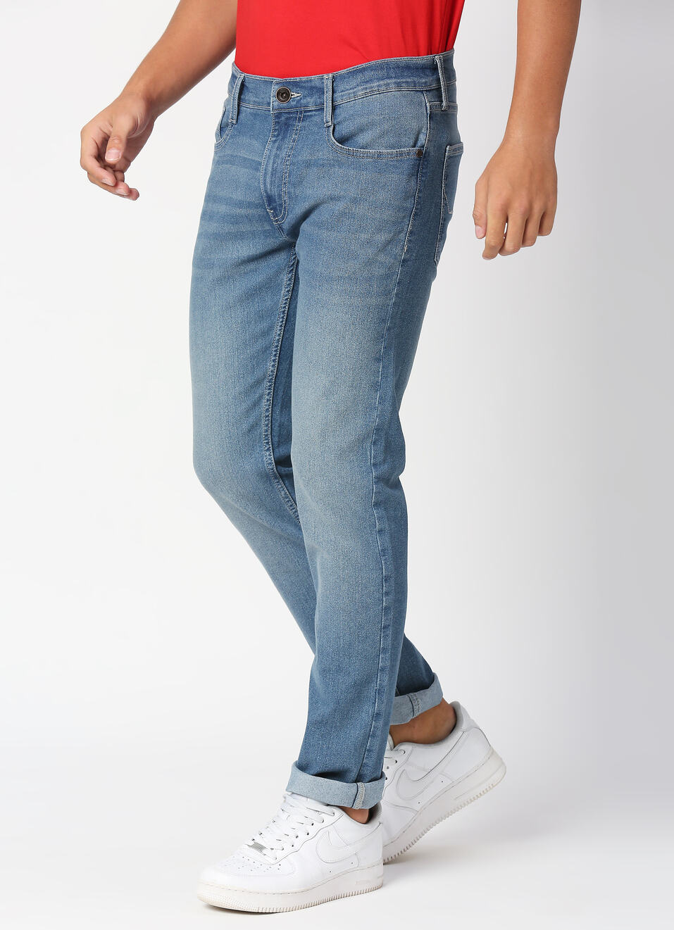 VAPOUR Mid Rise Jeans, Light Blue Denim, , large image number 2