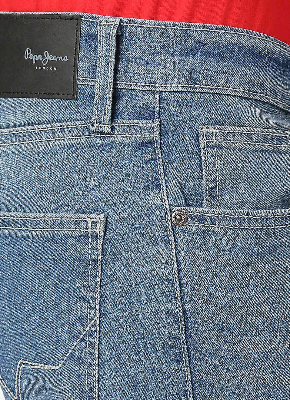 VAPOUR Mid Rise Jeans, Light Blue Denim, , large image number 4
