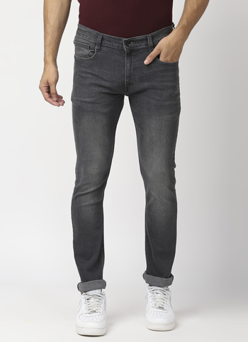 VAPOUR Mid Rise Jeans, Grey Denim