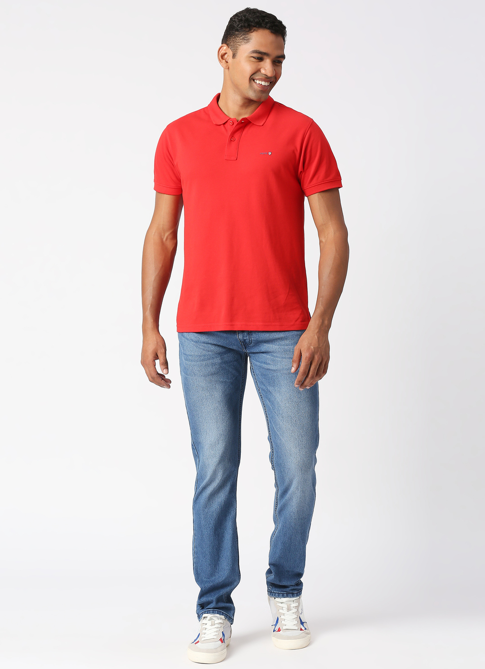 VAPOUR Mid Rise Jeans, Med Blue Denim, , large image number 3