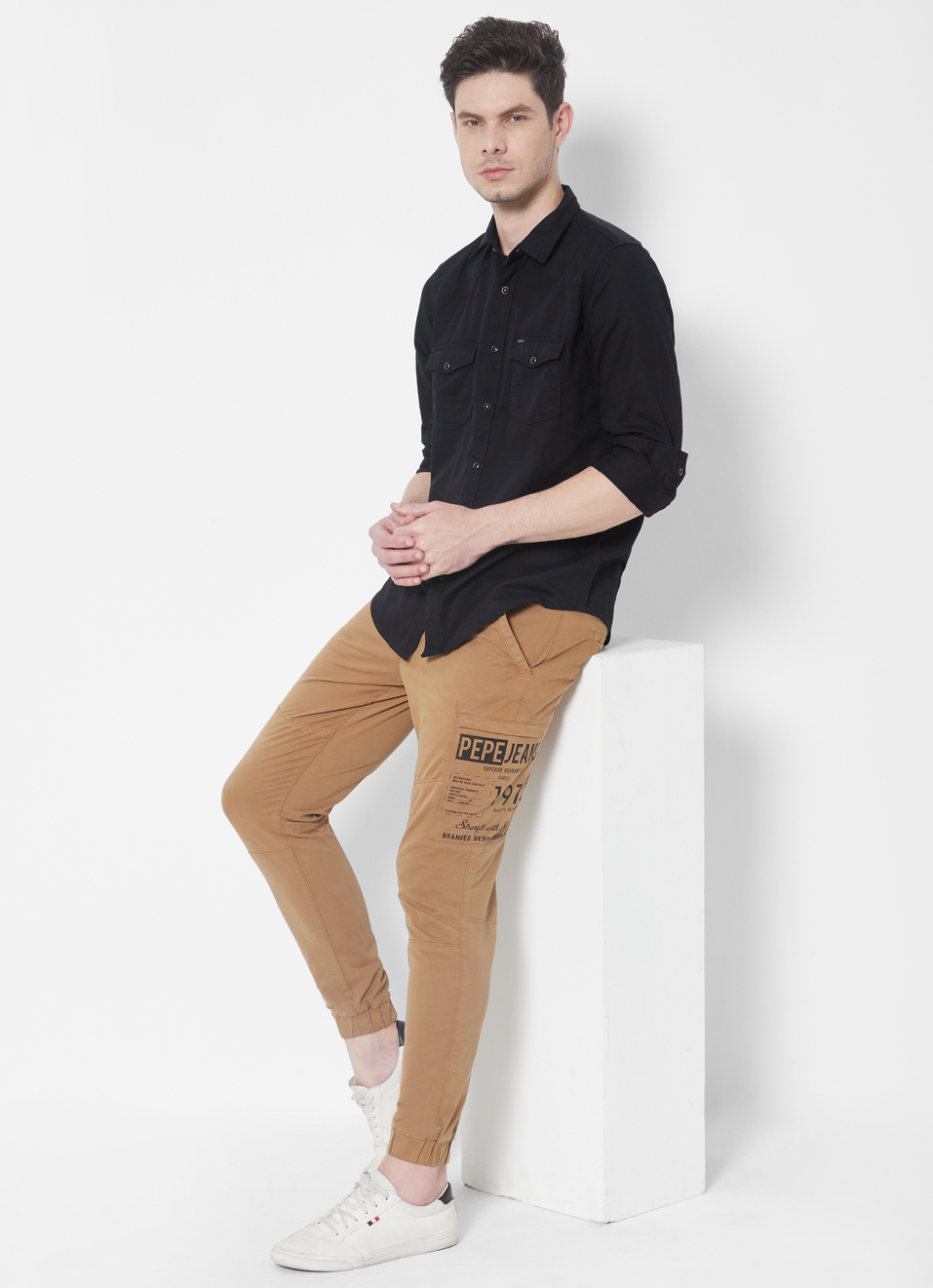 Don Garment Overdyed Cargo Jogger, , large image number 6