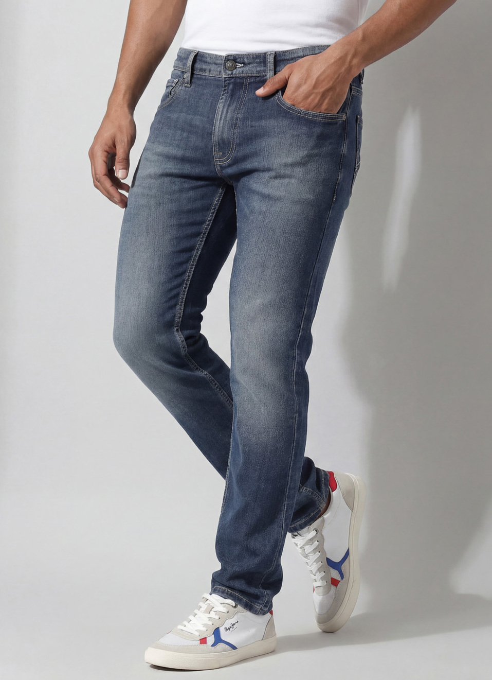 Tapered Vapour Tapered Fit Low Waist Jeans, , large image number 0