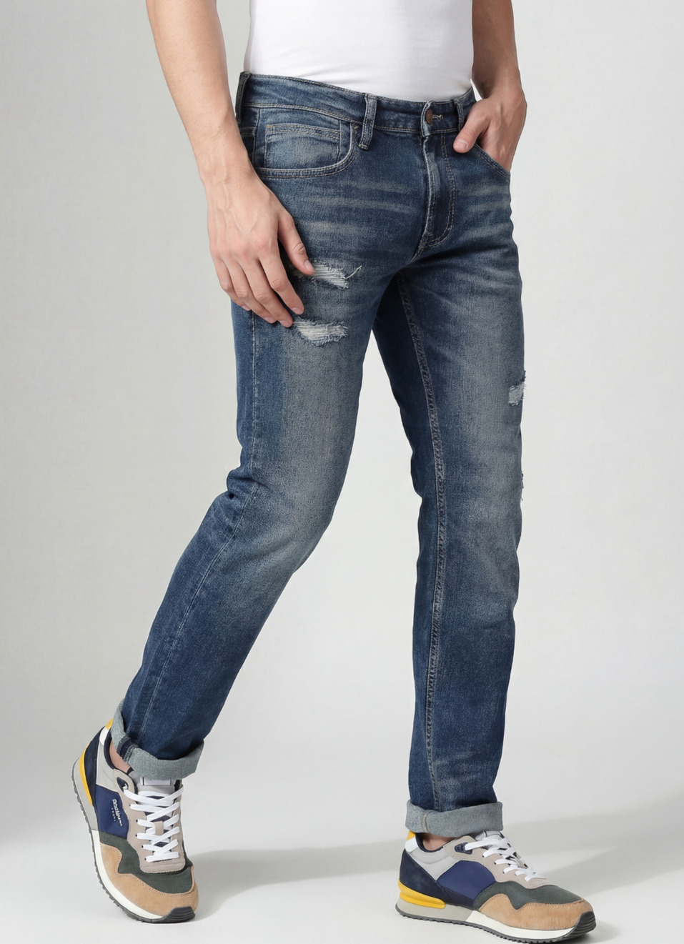 Vapour Slim Fit Mid Waist Jeans, , large image number 0