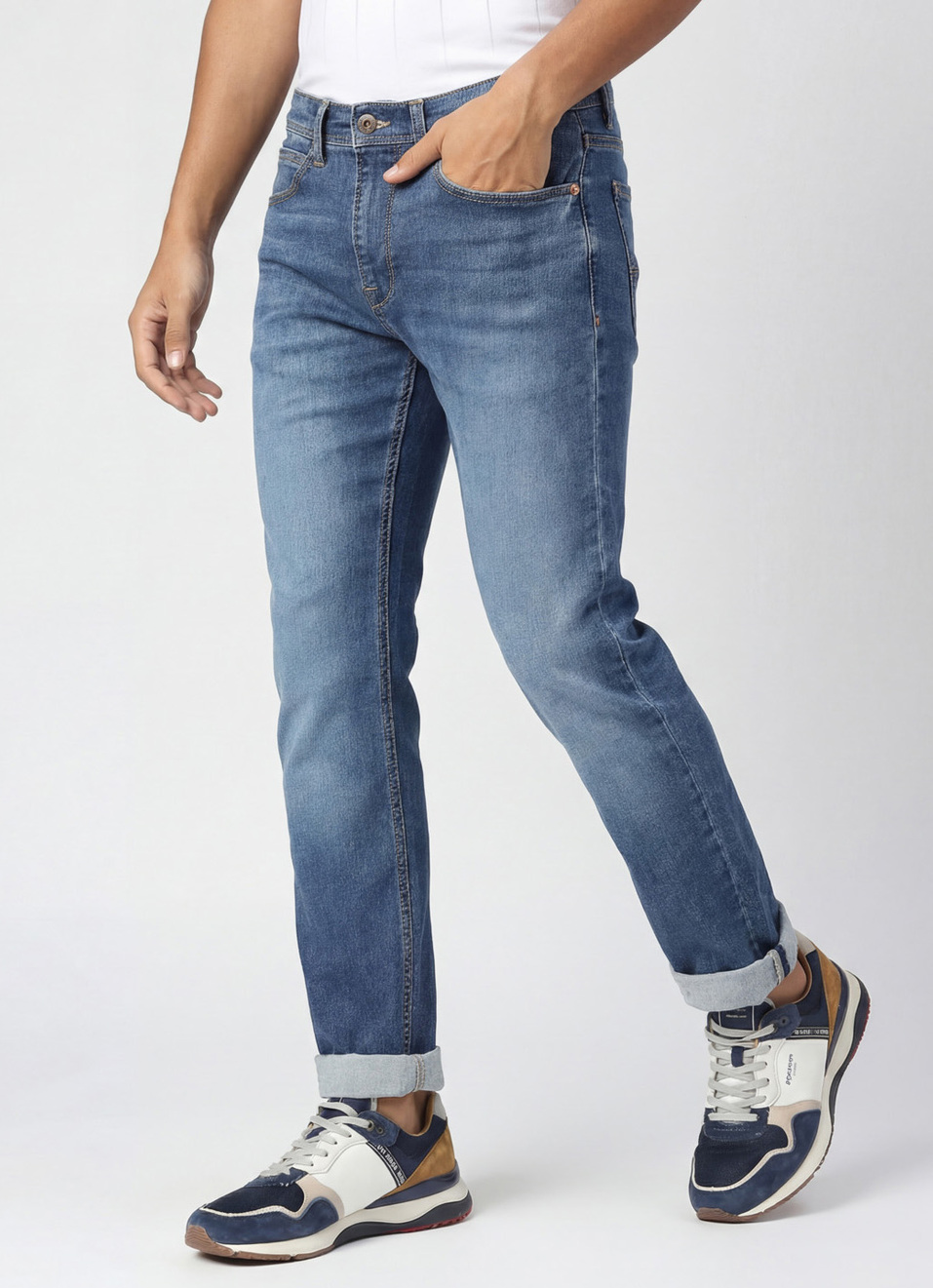 Vapour Slim Fit Mid Waist Jeans, , large image number 0