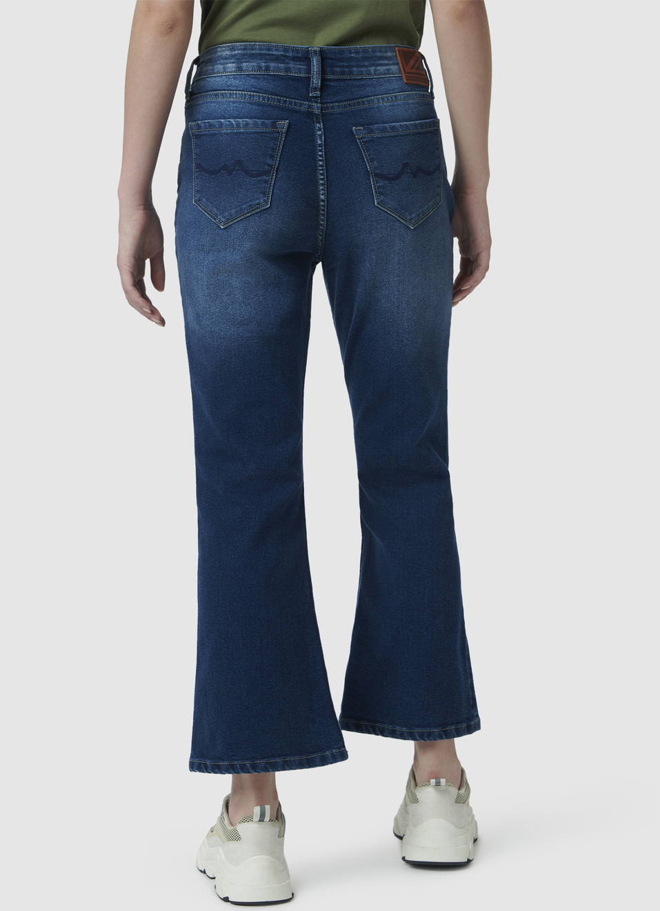 Dion Flare Cropped Slim Fit High Waist Flare Leg Jeans, , large image number 2