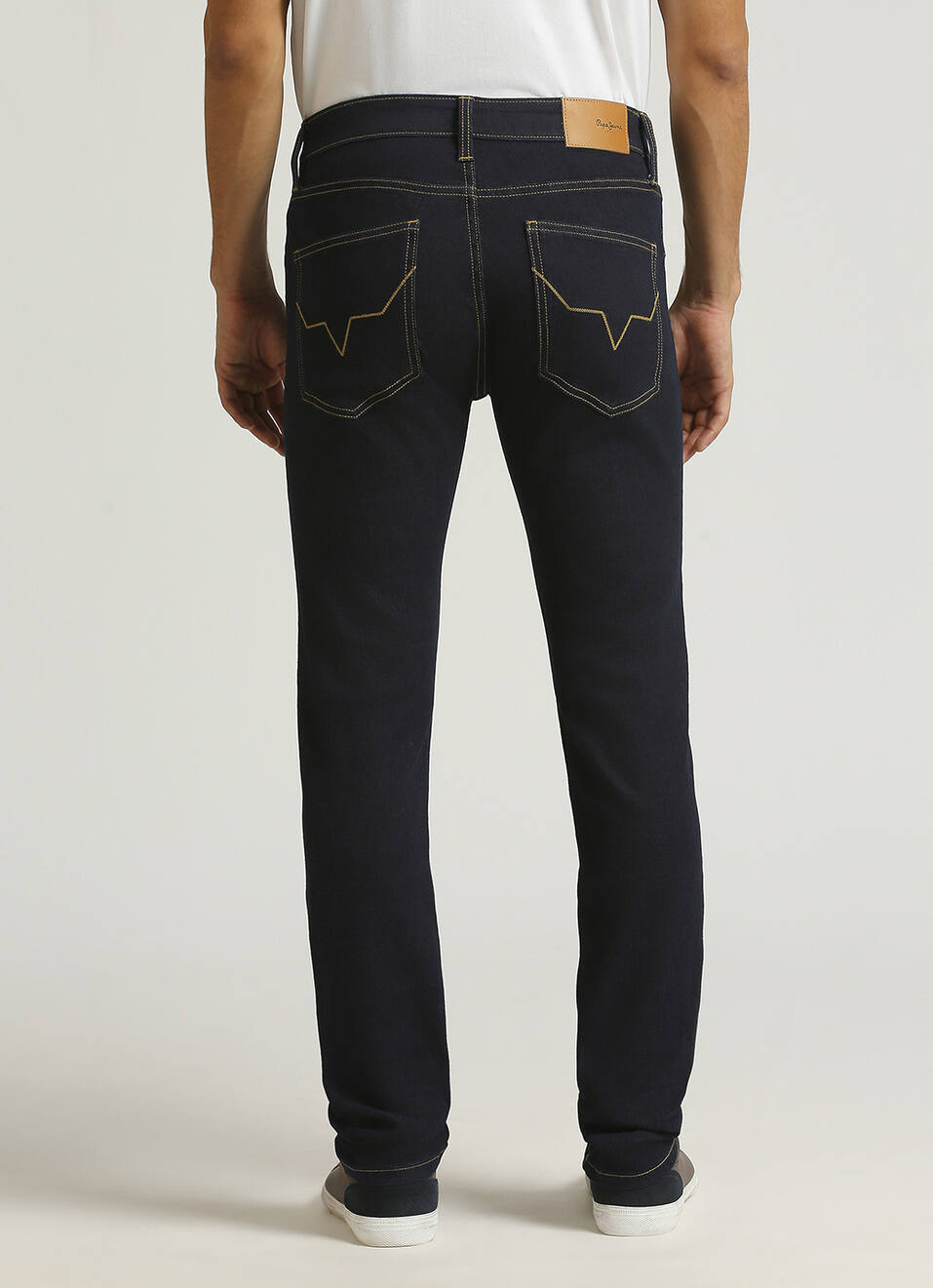 Vapour Dark Blue Mid Rise Slim Fit Jeans, , large image number 3