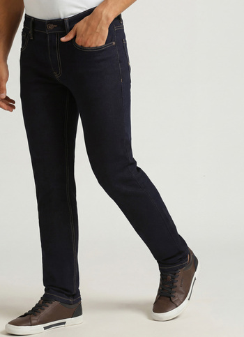 Vapour Dark Blue Mid Rise Slim Fit Jeans