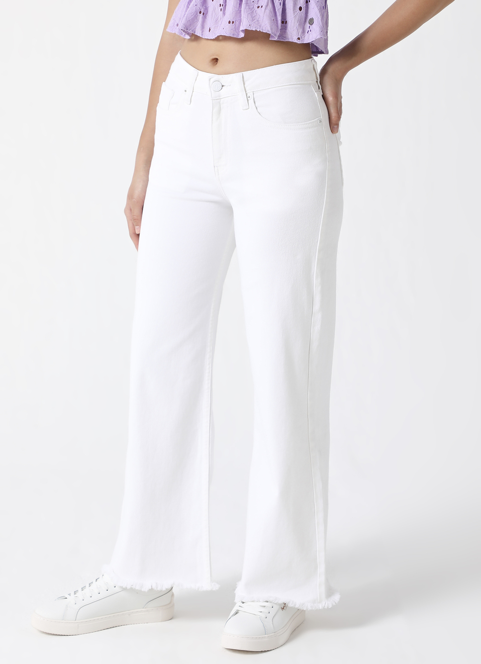 Wide Leg Loose Fit High Waist Jeans, , large image number 3