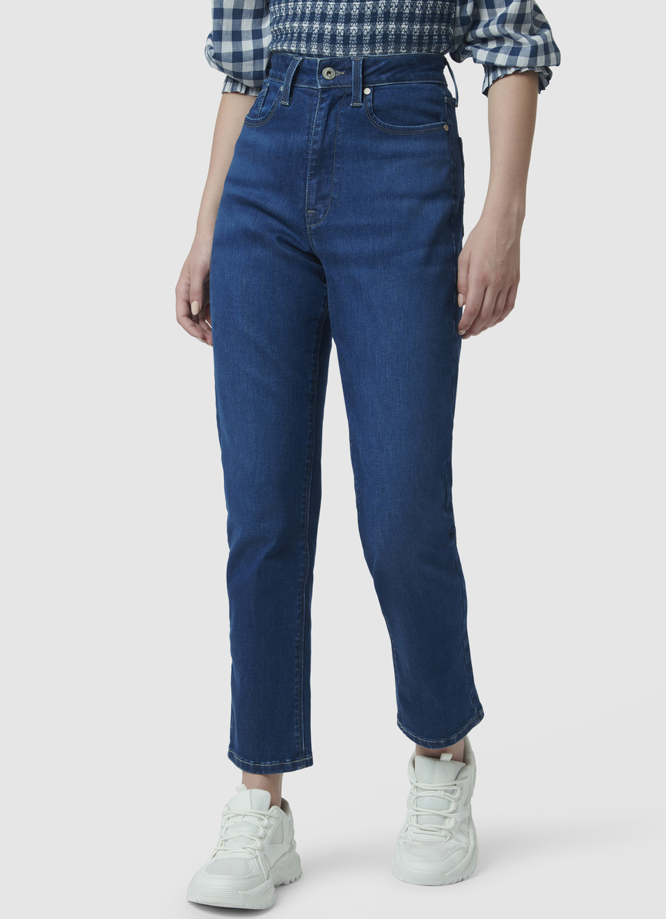 Dion Straight Fit High Waist Jeans, , large image number 3