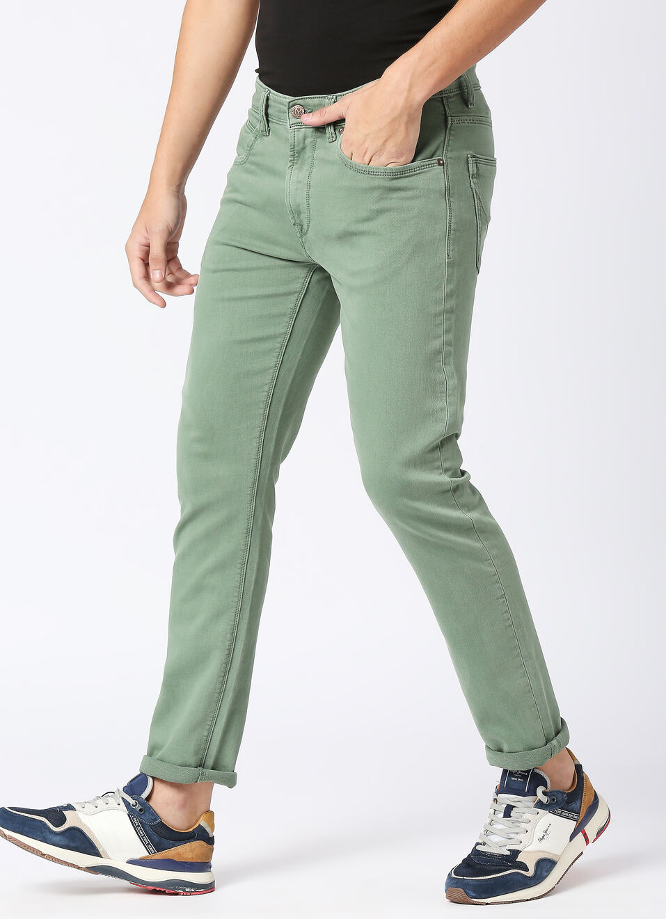 Tapered Vapour Tapered Fit Low Waist Jeans, , large image number 3