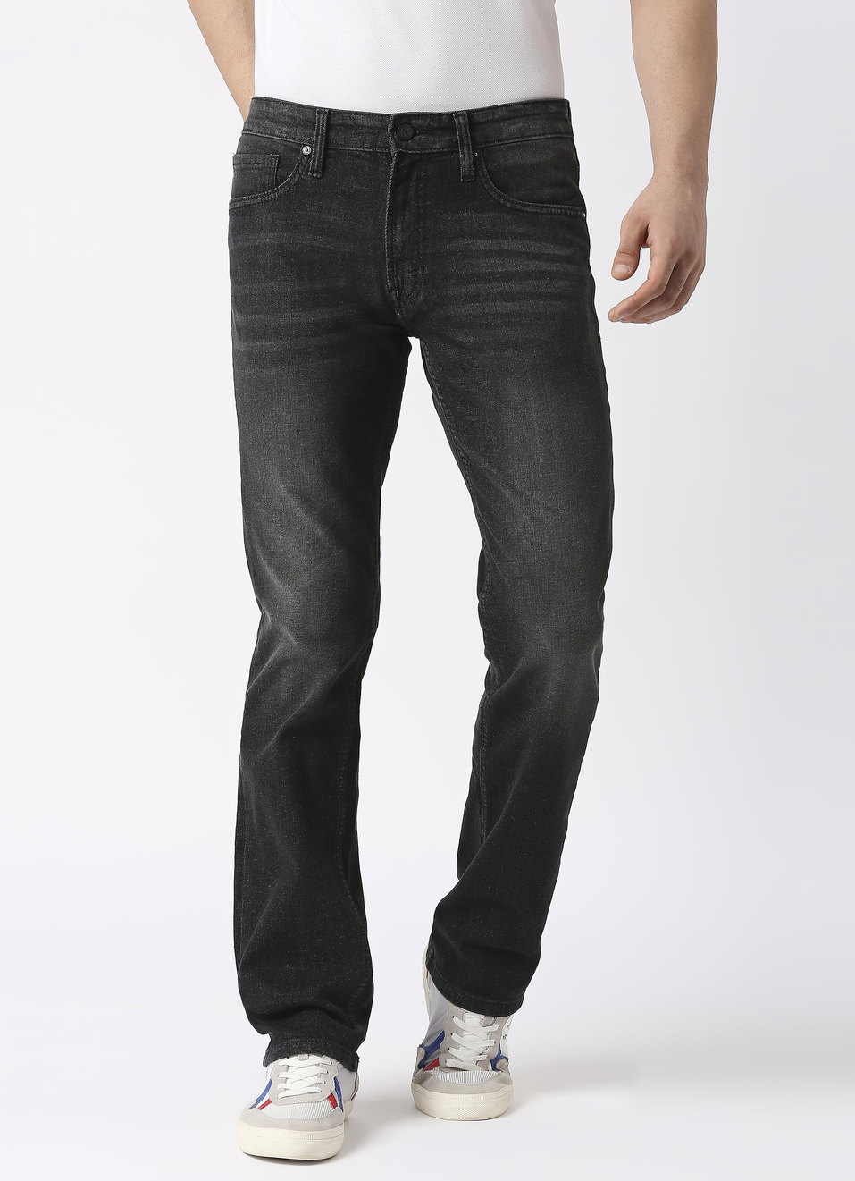 Holborne Regular Fit Mid Waist Straight Leg Jeans, , large image number 1