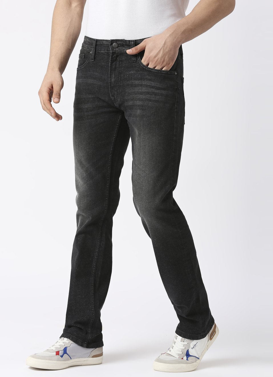 Holborne Regular Fit Mid Waist Straight Leg Jeans, , large image number 3