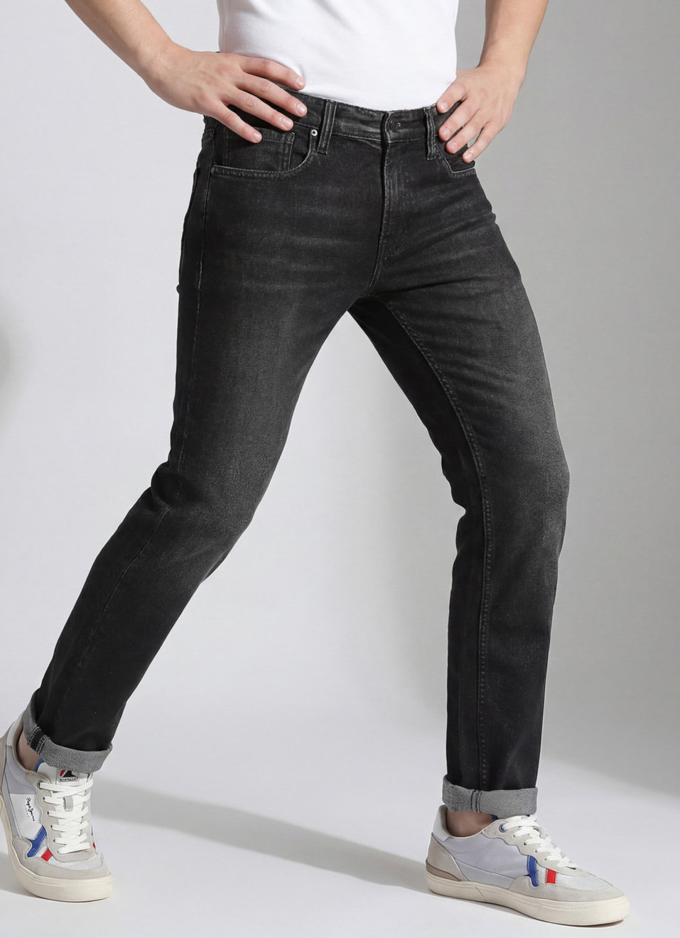 Vapour Slim Fit Mid Waist Jeans, , large image number 0