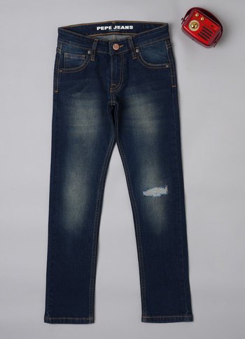 Cashed Mid Waist Slim Fit Denim