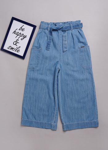 Comfort Fit Denim Pant With Paperbag Waist