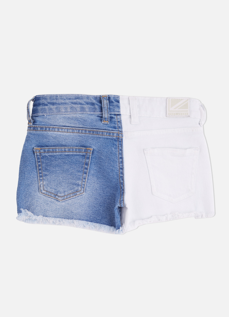 COLOR BLOCK DENIM SHORT, , large image number 2