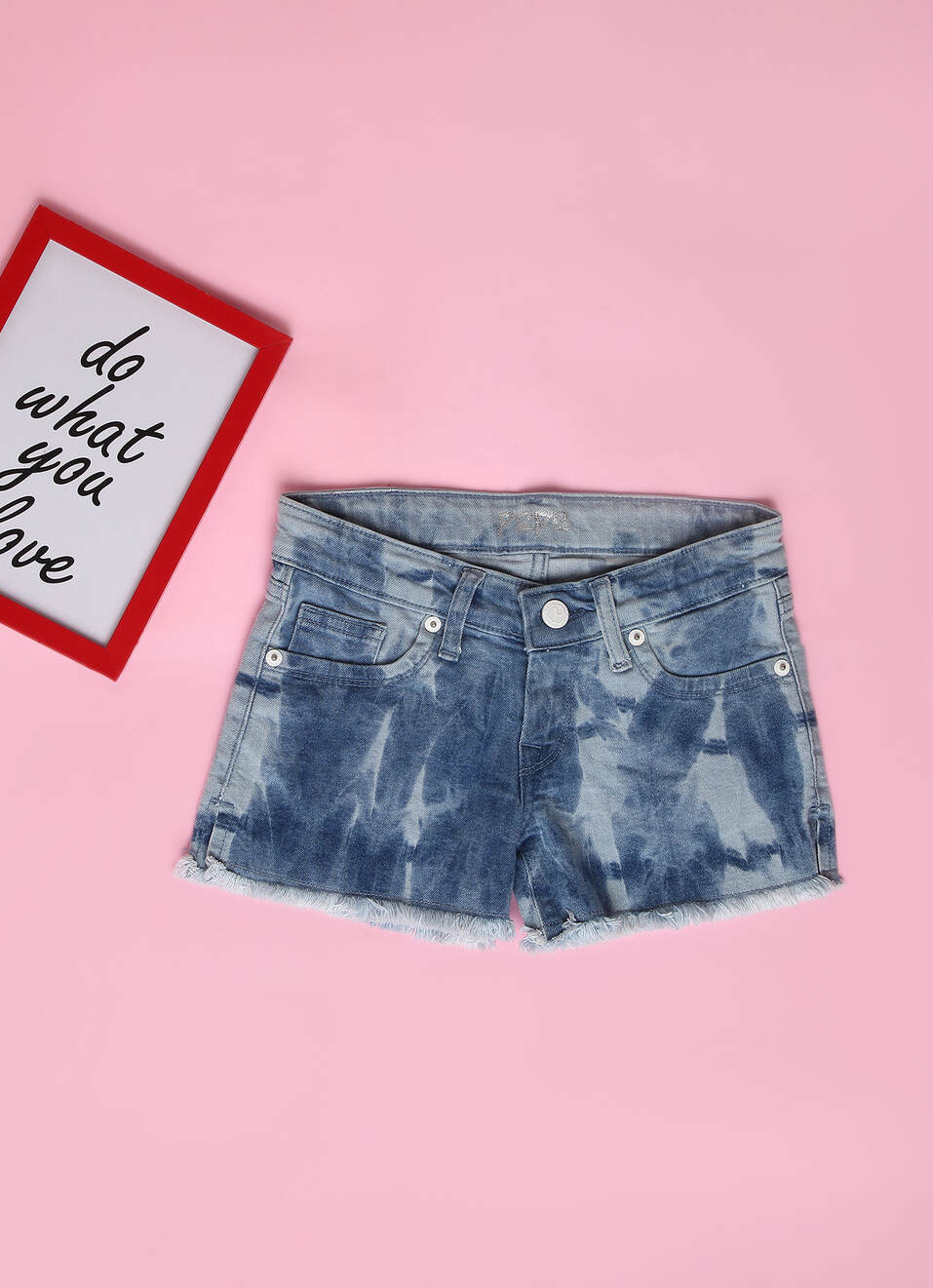 Tie & Dyed Denim&nbsp;Short, , large image number 0