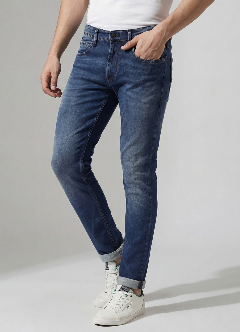 Tapered Vapour Tapered Fit Low Waist Jeans, , large image number 0